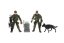 Zestaw żołnierzy z psem i akcesoriami 6 sztuk w plastikowej torbie