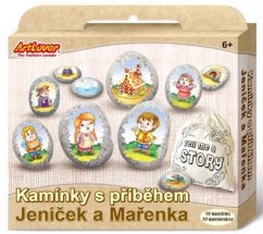 Malování na oblázky/kameny s příběhem Jeníček a Mařenka