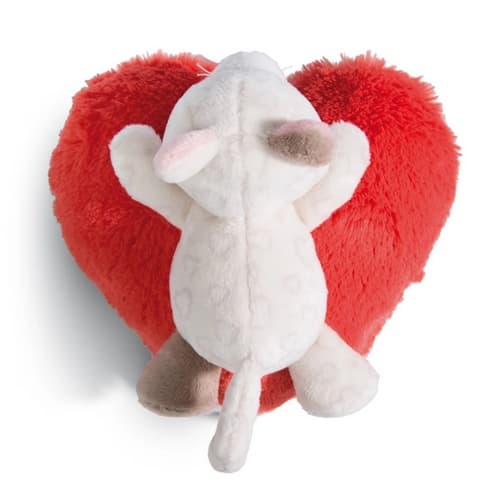 NICI peluche Love Cat carino sdraiato, cuore, 13cm