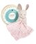 Set regalo Doudou - Coniglietto di peluche con coperta rosa in cotone biologico 15 cm