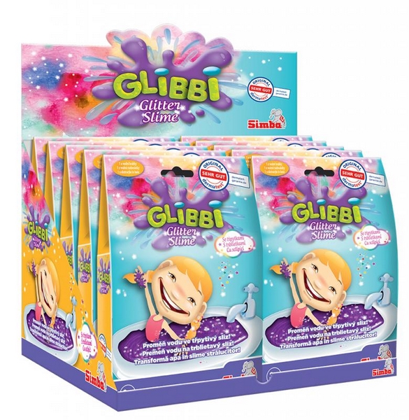 Glibbi Glitter Slime lila csillámos nyálka, DP10