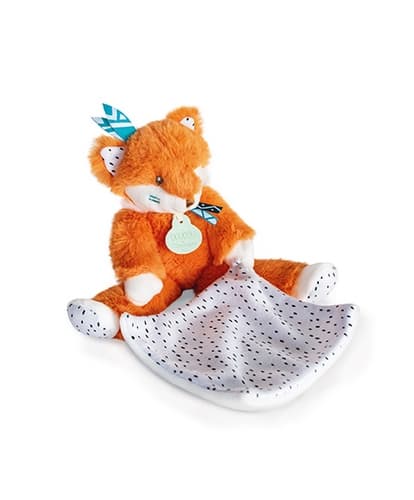 Coffret cadeau Doudou Tiwipi - renard en peluche avec couverture 21 cm