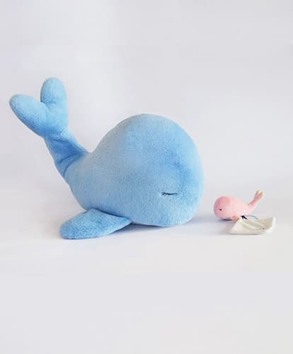 Doudou Coffret cadeau - Peluche baleine rose 15 cm