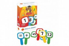 Creioane colorate - Numere și simboluri joc de societate educațional în cutie 11,5x18x3,5cm
