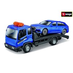 Bburago 1:43 Vontatóautó platóval, Audi A6 Avant-val, 1:43