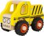 Petit camion en bois à pied jaune