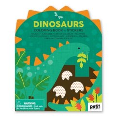 Petit Collage Kifestőkönyv matricákkal: dinoszauruszok
