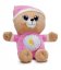 Teddy Bear Sleepy Pink avec lumière et son