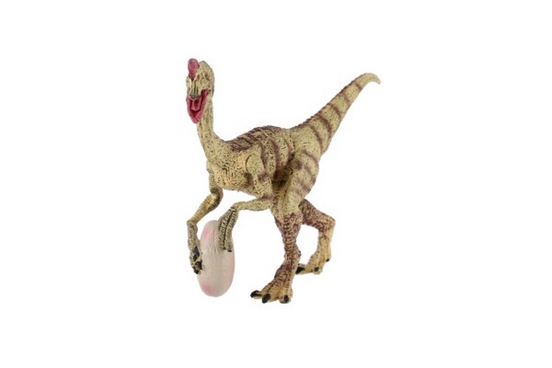 Oviraptor avec oeuf zoqué en plastique 12cm dans un sac