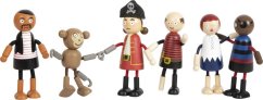 Figure di bambole pirata flessibili dal piede piccolo