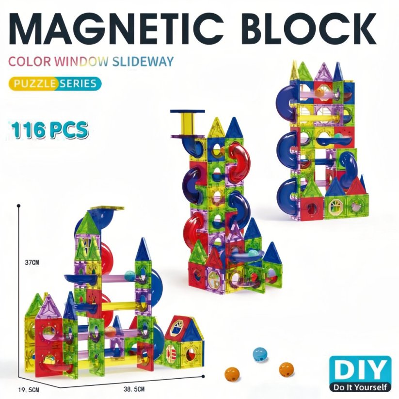 Magnetická stavebnice Věž maxi 116 ks