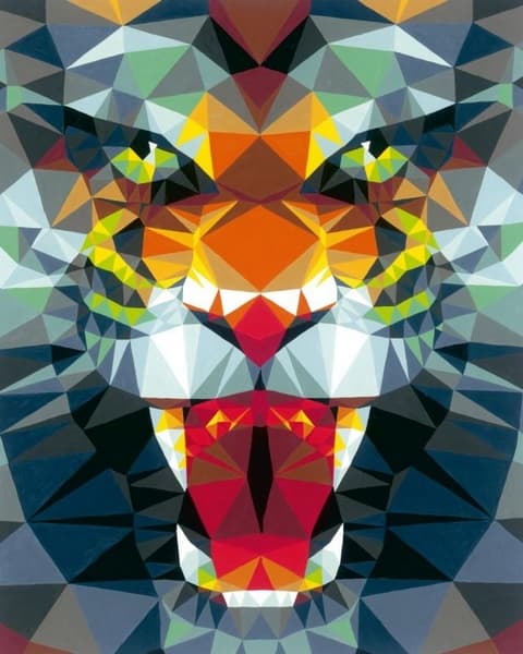 CreArt Polygonový tygr
