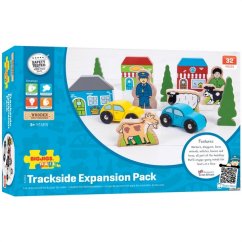 Bigjigs Rail Grand ensemble d'accessoires de voie ferrée en bois