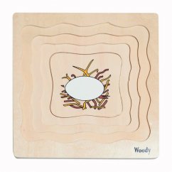 Woody Puzzle pe tablă Evoluția găinii
