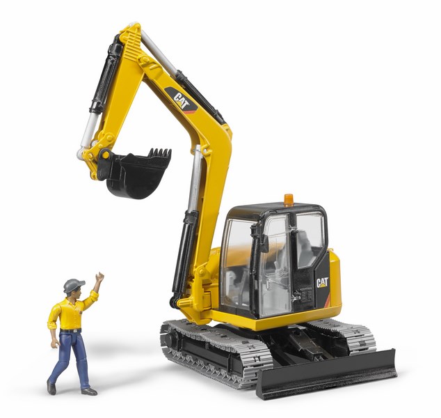 Bruder 2466 CAT mini excavateur avec figurine