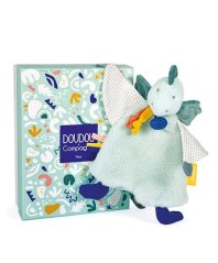 Coffret cadeau Doudou - Dinosaure en peluche vert 25 cm