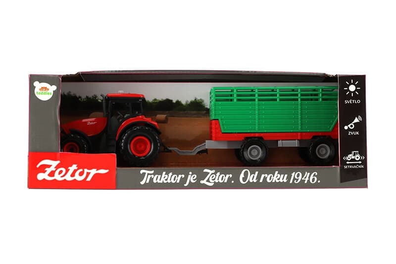Traktor Zetor s vlekem na setrvačník se světlem a zvukem