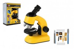 Mikroskop s príslušenstvom plastový 15 cm s osvetlením