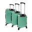 Bavy Cestovní kufr skořepinový Waves Light green - set 3 ks