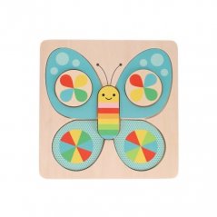 Petit Collage Drewniane puzzle Motyl