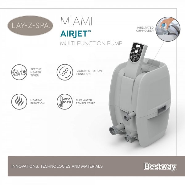 Vířivka Bestway Miami AirJet Lay-Z-Spa, 180 x 66 cm