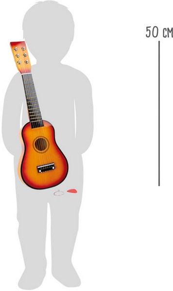 Gitara dziecięca mała stopa Brązowa