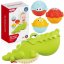 Crocodile avec poisson de bain 3 pcs