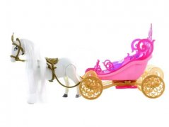 Wózek z koniem dla lalek na baterie