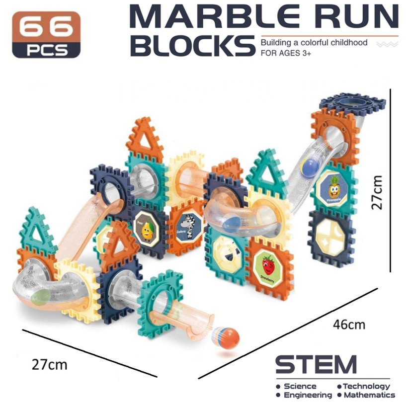 Kuličková dráha stavebnice 66 ks