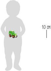 Petit tracteur en bois à pied vert