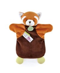 Doudou Plüss Panda bábu piros 25 cm