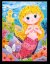 Mozaikový mini obrázok morskej panny vo vrecku