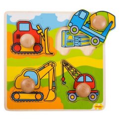 Bigjigs Toys Inserire macchine per costruire puzzle