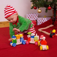 Bigjigs Baby Drewniany pociąg z mocowaniem