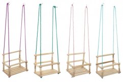 Leagăn din lemn natural 26 x 40 cm, capacitate de încărcare 200 kg, în sac