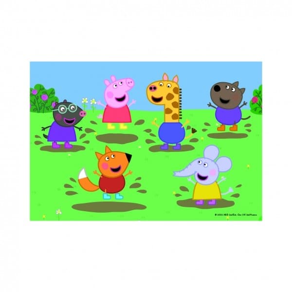 Puzzle 2en1 Peppa Pig y sus amigos 2x48 piezas en caja