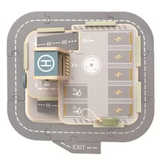 2Kids Toys Garaj din lemn cu cărare