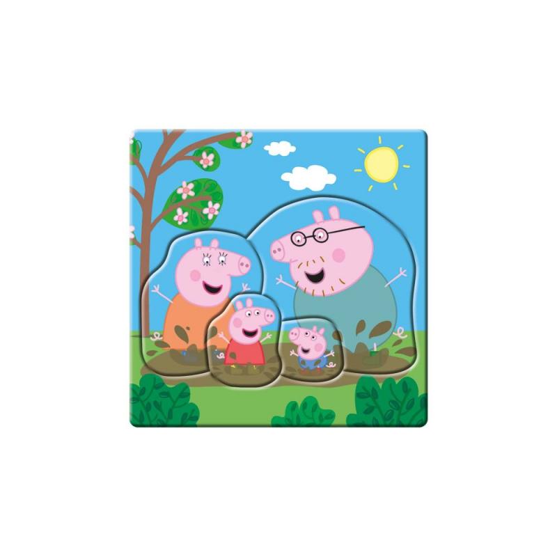 PEPPA PIG - RODINA 3-5 baby Puzzle set