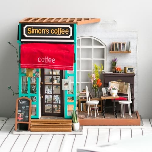 Casa en miniatura RoboTime Cafe