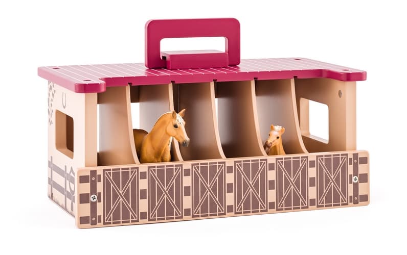 Stáj se dvěma koňmi