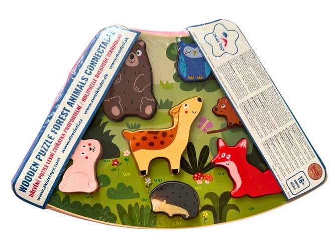 2Kids Toys Dřevěné puzzle Lesní zvířátka propojitelné