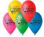Ballon gonflable 10'' diamètre 26cm Happy Birthday 10pcs