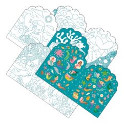Petit Collage Kifestőkönyv matricákkal – Tengeri tündérek