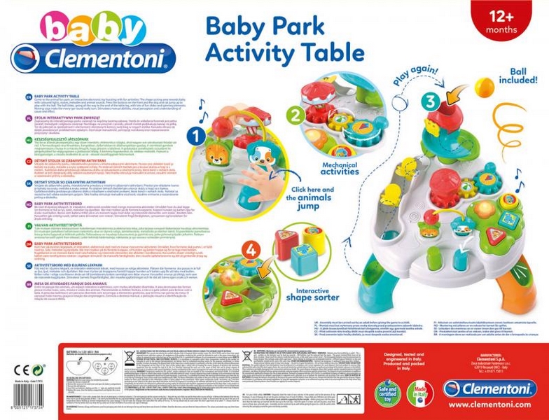 Clemmy baby - Veselý hrací stolek s kostkami a zvířátky