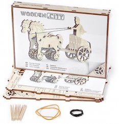 Ciudad de madera 3D puzzle mecánico carroza romana
