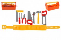 Set d'outils dans une boîte en plastique 9pcs dans le filet