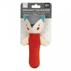 Petit Collage Squeaky Fox Rattle