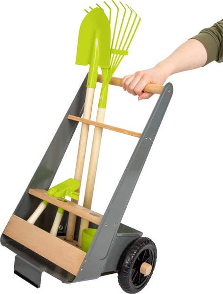Chariot de jardinage pour petits pieds avec 5 outils