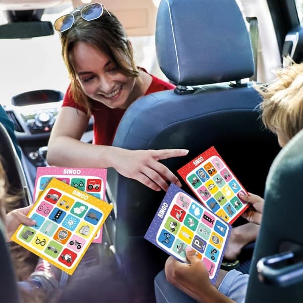 Utazási játék - BINGO, képek ragasztása az autó ablakára