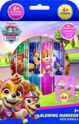 Fújós filctollak 6db sablonokkal lányoknak Mancs őrjárat